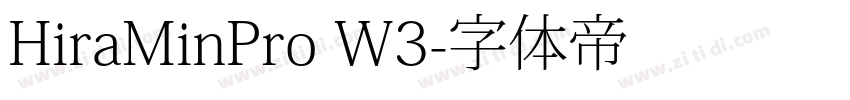 HiraMinPro W3字体转换